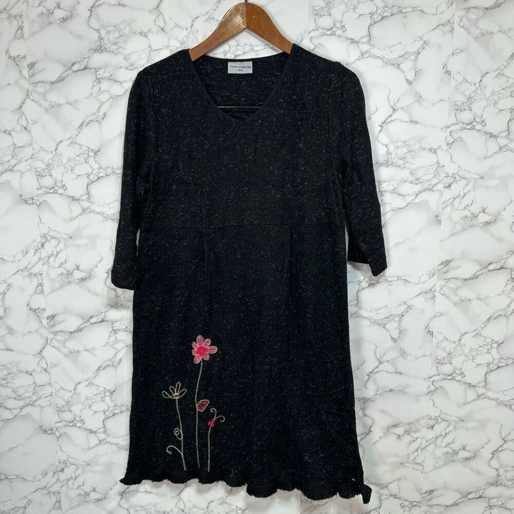 Thyme Maternity Women’s Dress sz M Heather Sweater Style #F321